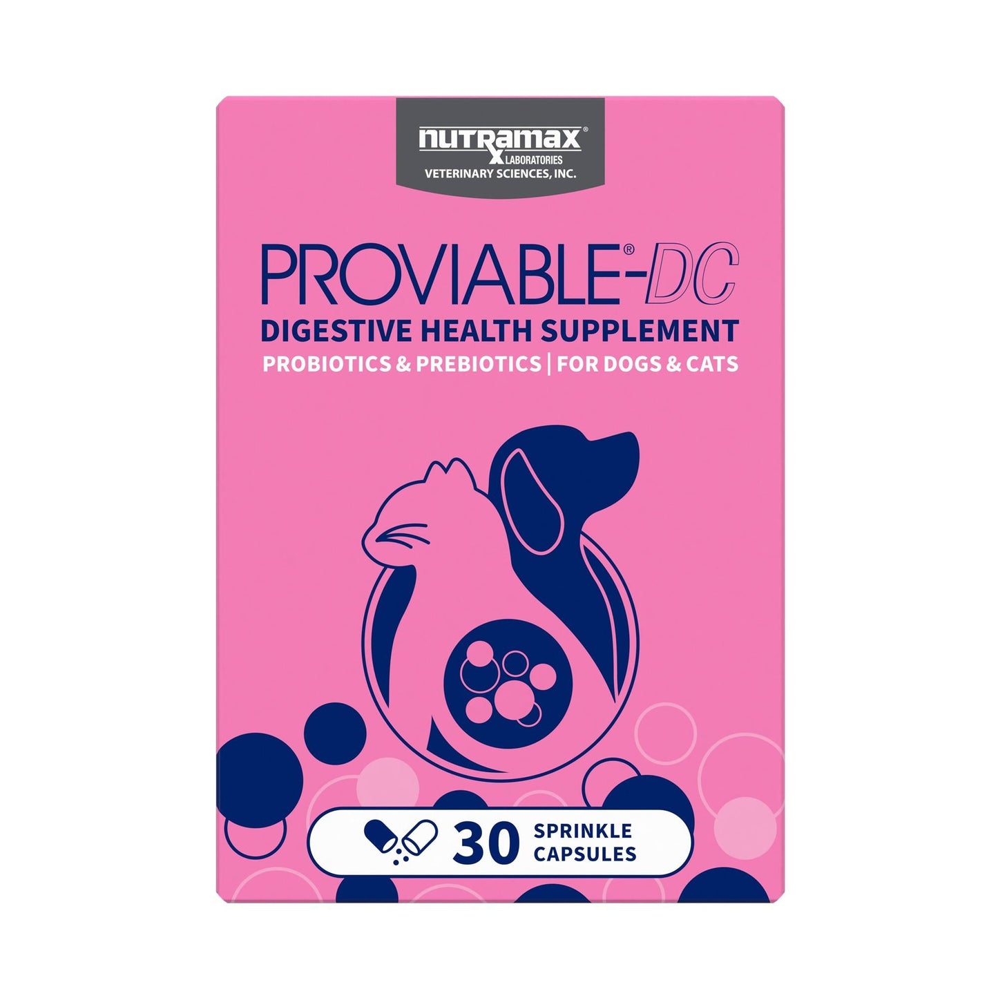 Proviable-DC prébiotiques en capsules pour chat et chien - 80 capsules à saupoudrer