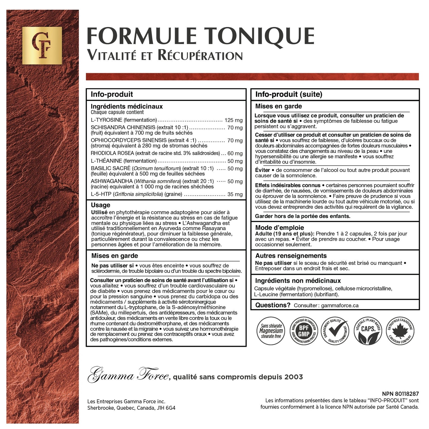 Formule Tonique