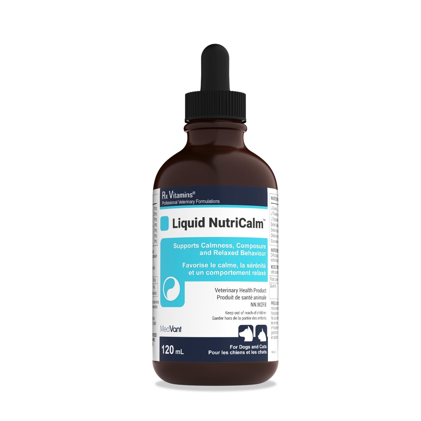 Rx Vitamins NutriCalm en liquide pour petit chien et chat - 120 ml