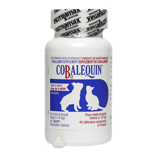 Cobalequin comprimés à croquer pour chats et petits chiens - 45 comprimés