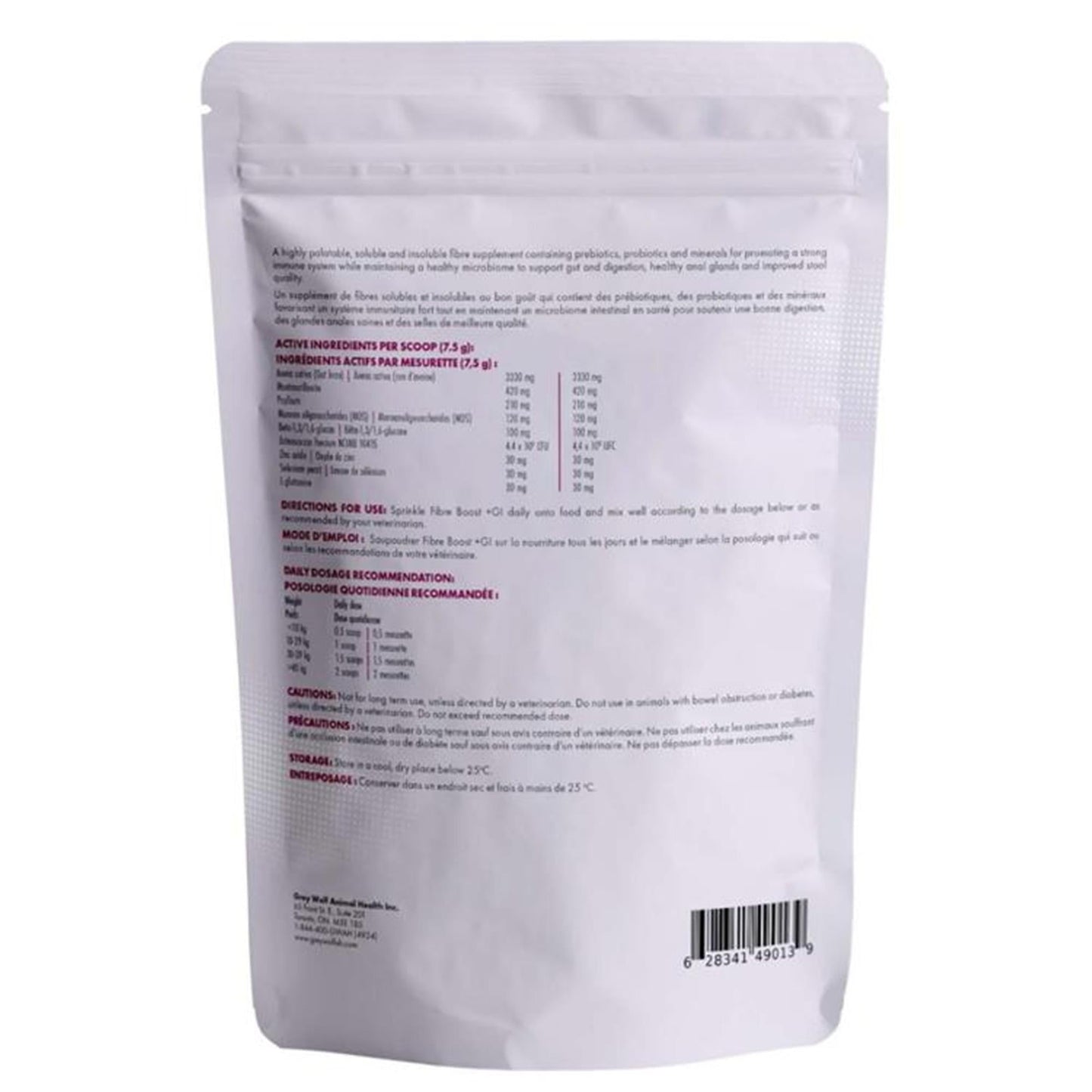 Fibre Boost + GI supplément pour chien et chat - 375 g