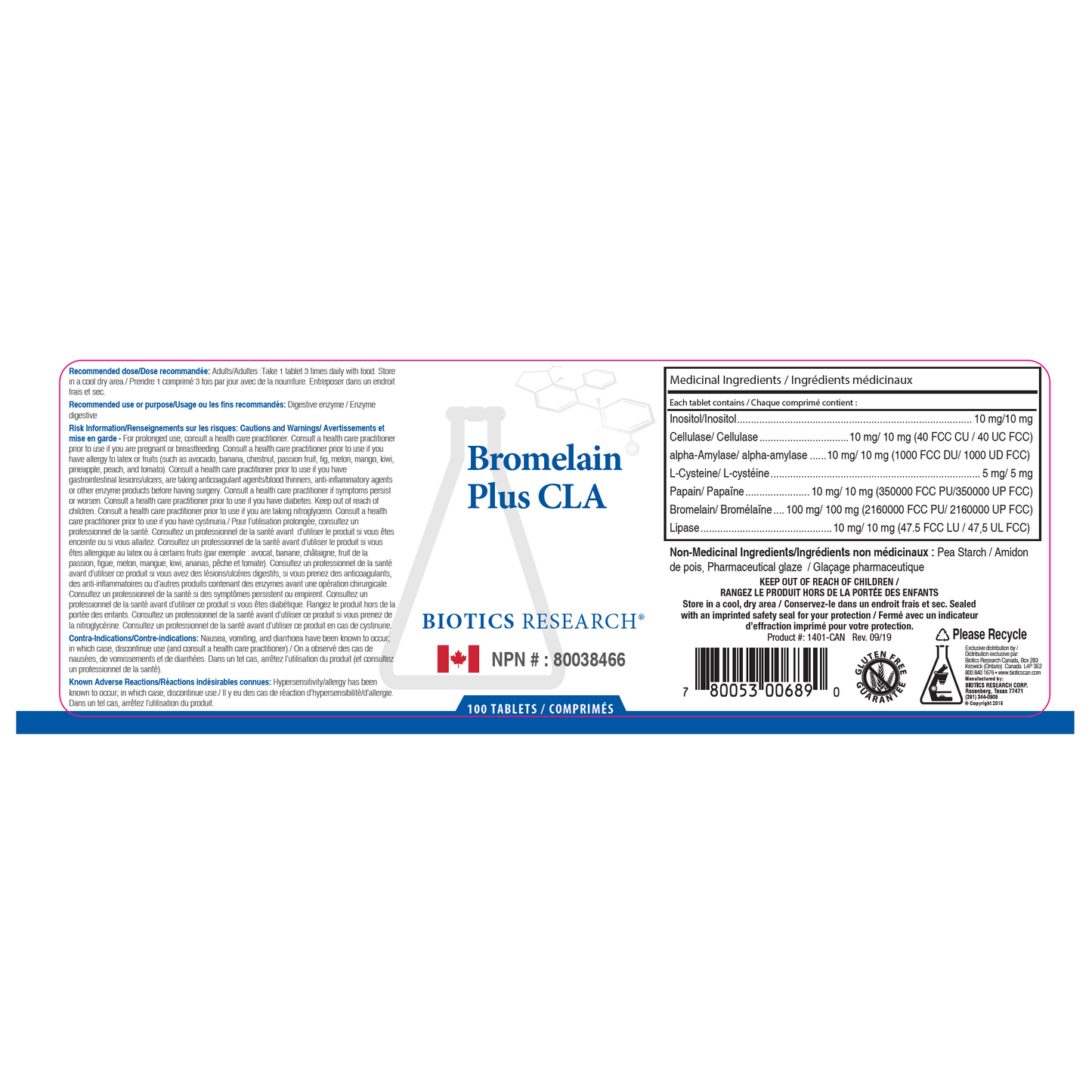 Bromelain Plus CLA (Lactose Free)