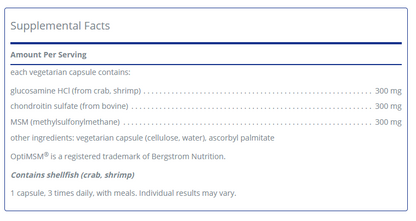 Glucosamine + Chondroitin avec MSM