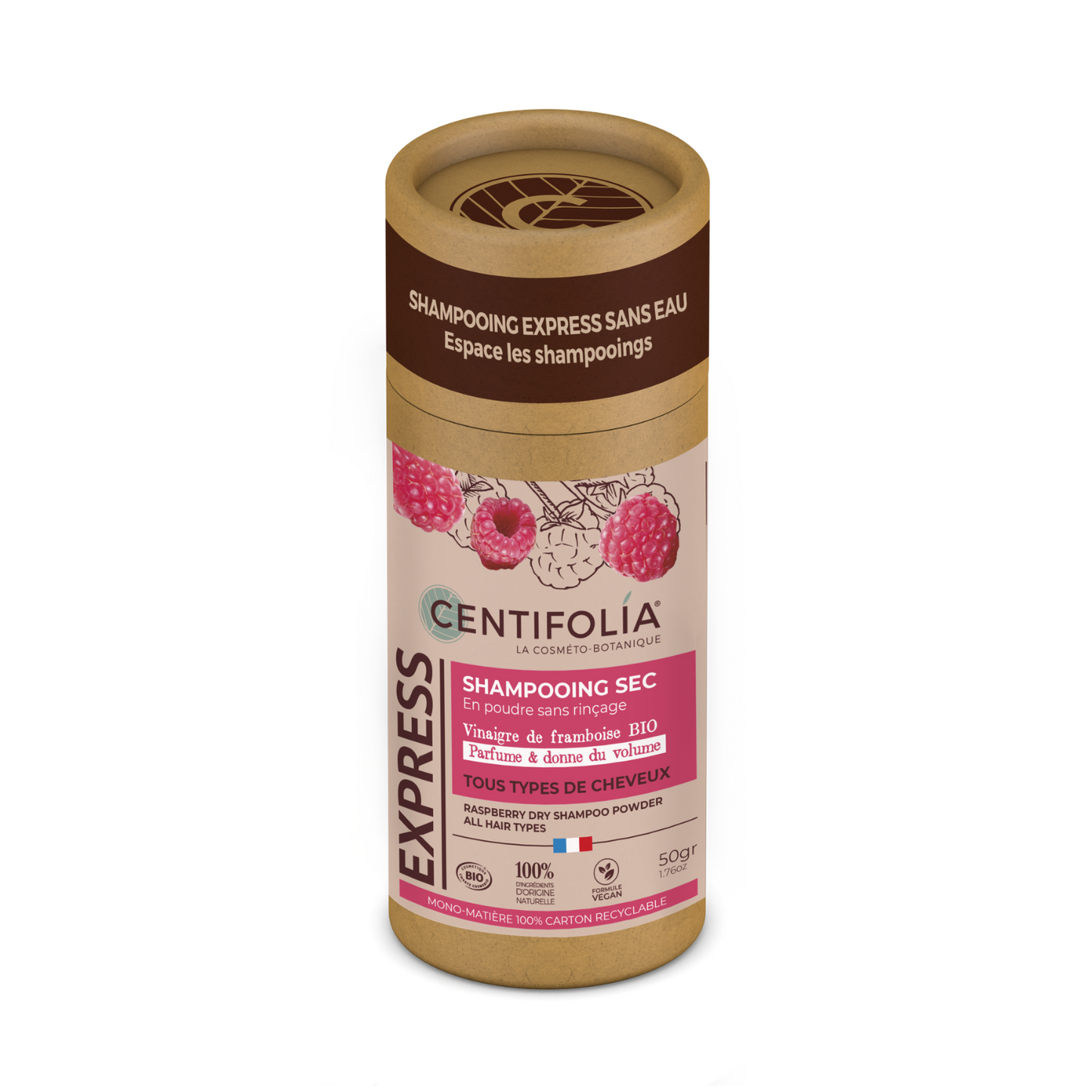 Shampooing sec en poudre framboise