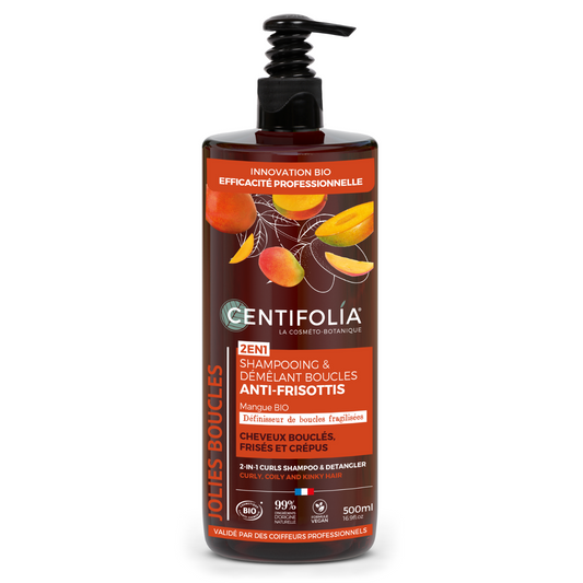 Shampooing & démêlant boucles 2-en-1 - cheveux boucles, frisés et crépus