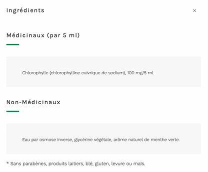 Chlorophylle 5X Liquide