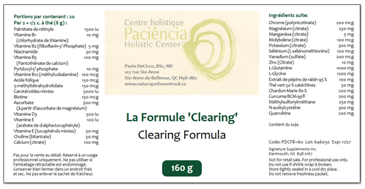 Clearing Formula