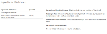 OmegaGenics Borage Seed GLA Oil (Anciennement OmegaGenics GLA 240)