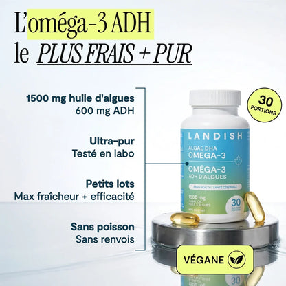 Gélules oméga-3 ADH d'algues