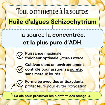 Gélules oméga-3 ADH d'algues