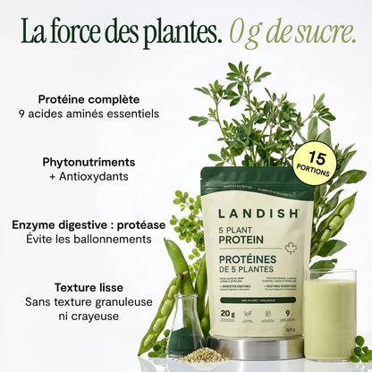 Protéines de 5 plantes